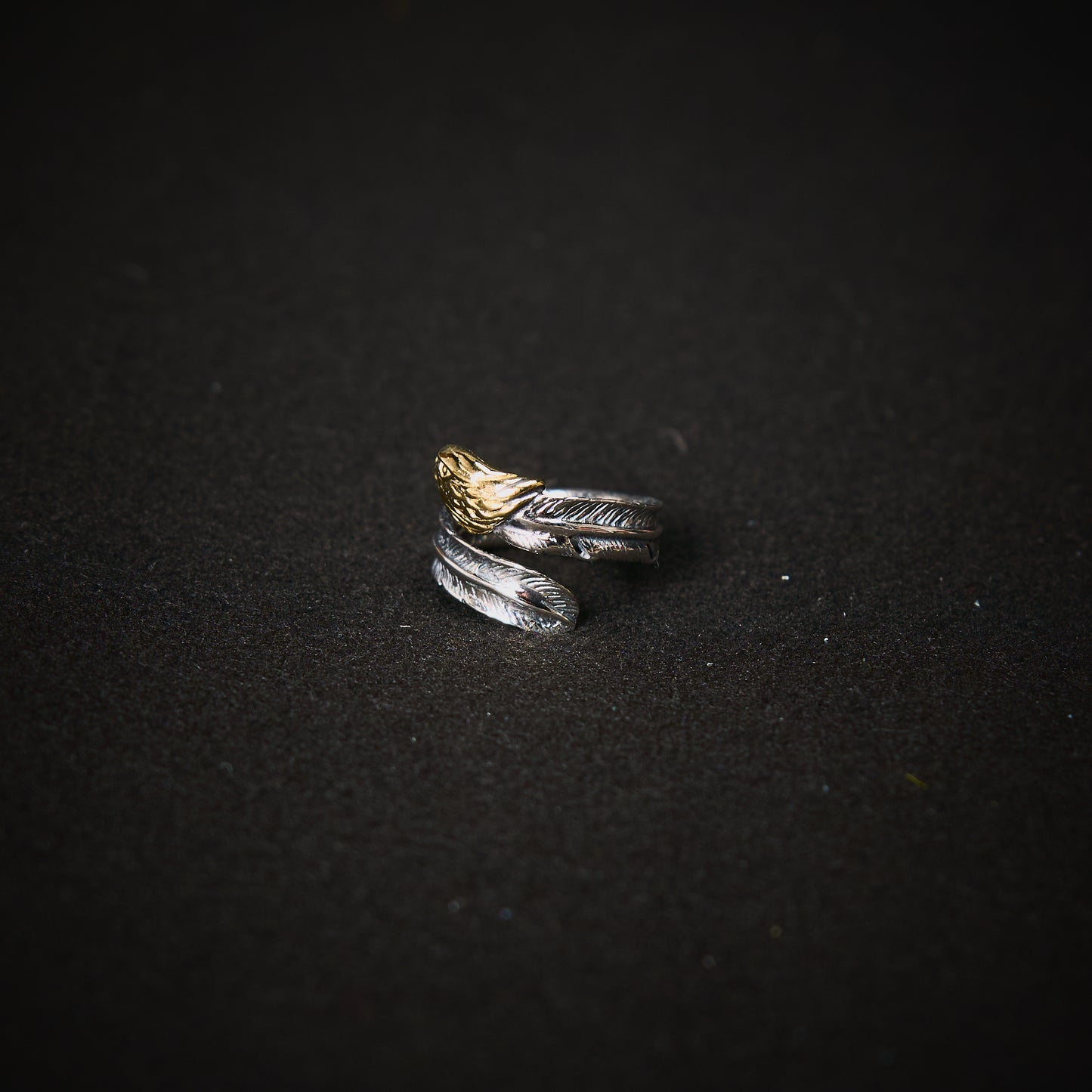 DUSTY EAGLE FEATHER RING