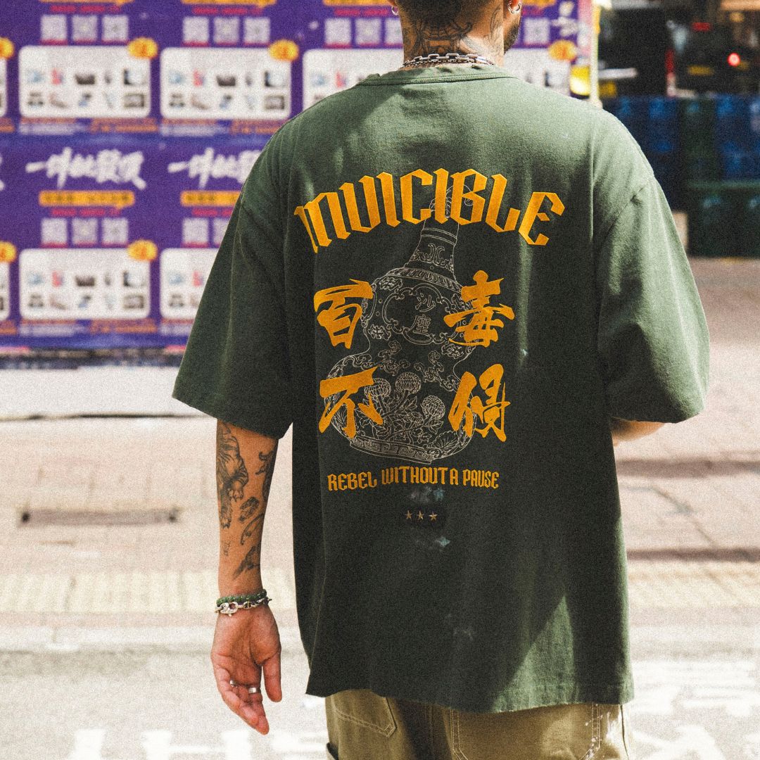 DUSTY INVINCIBLE GOURD EMB TEE