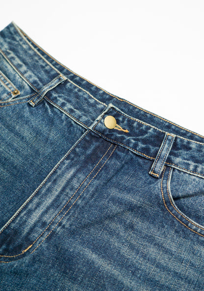 DUSTY THRASHED DENIM PANTS