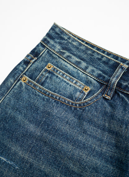 DUSTY THRASHED DENIM PANTS