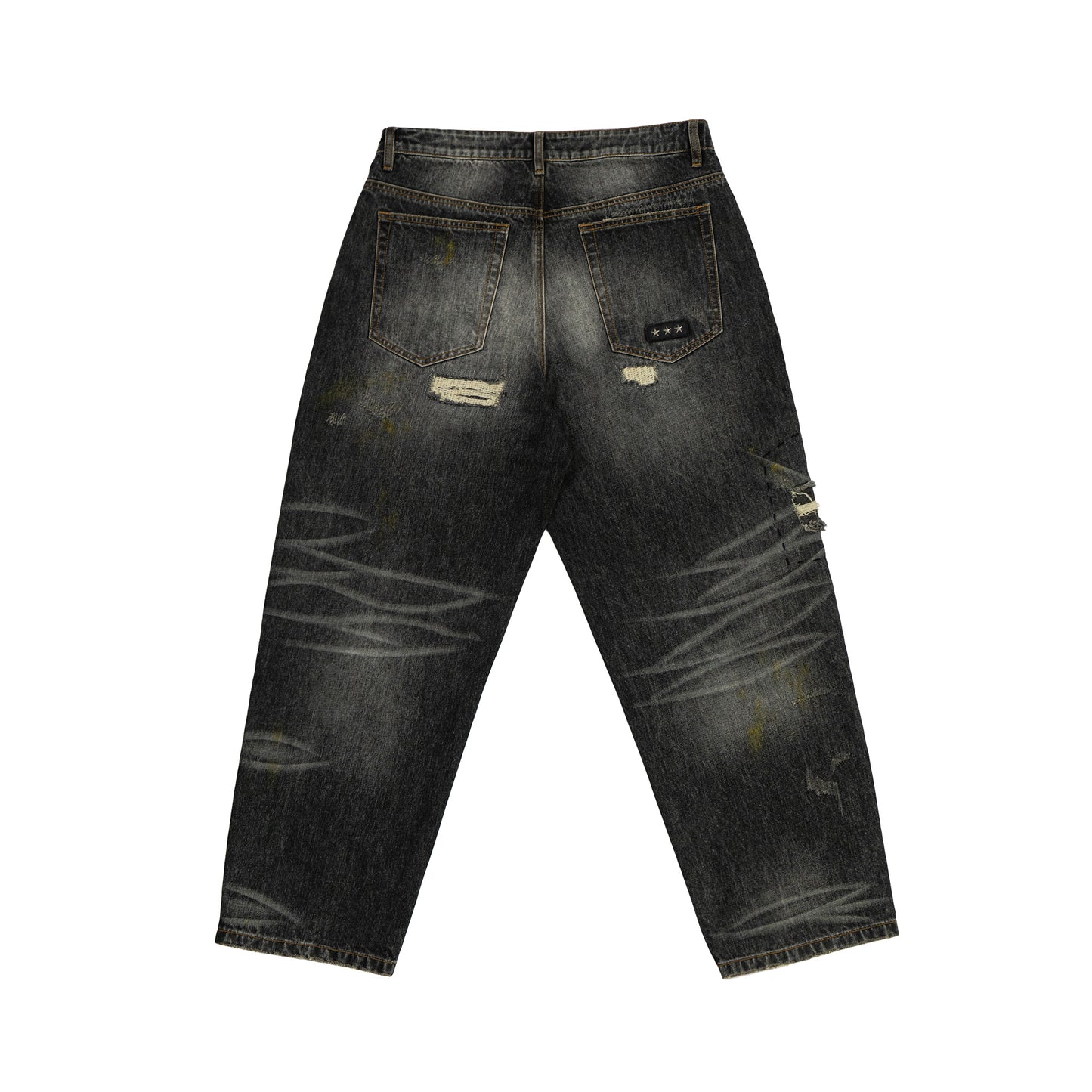 TRASHED DENIM PANTS