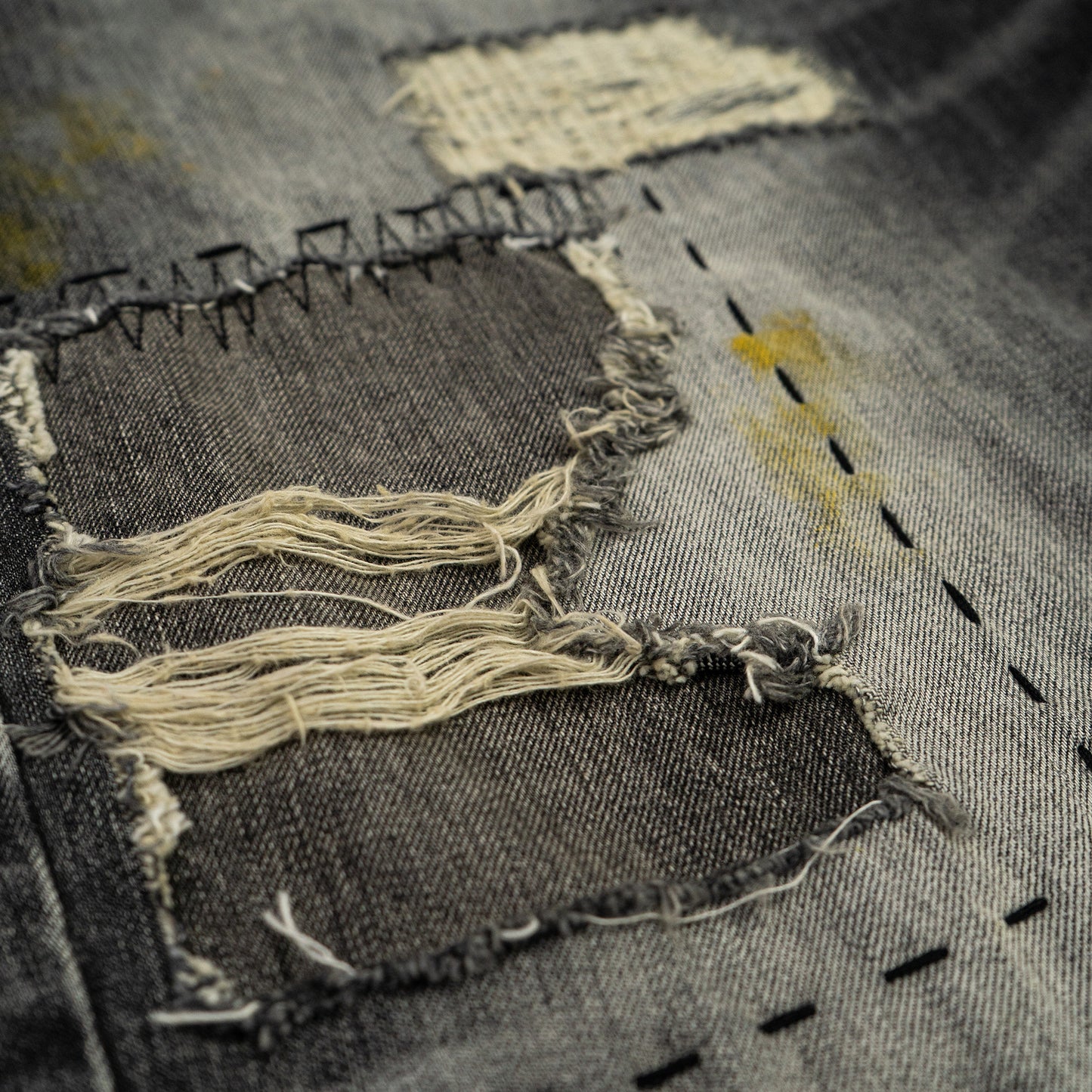 TRASHED DENIM PANTS