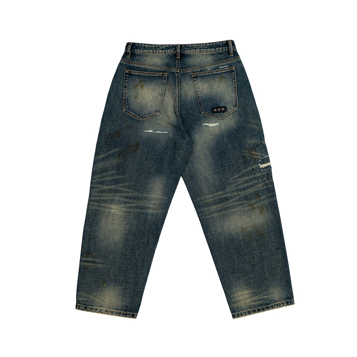 TRASHED DENIM PANTS