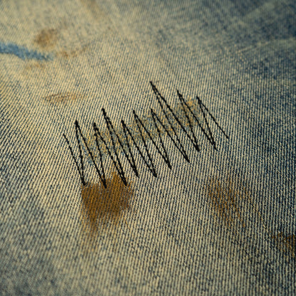TRASHED DENIM PANTS