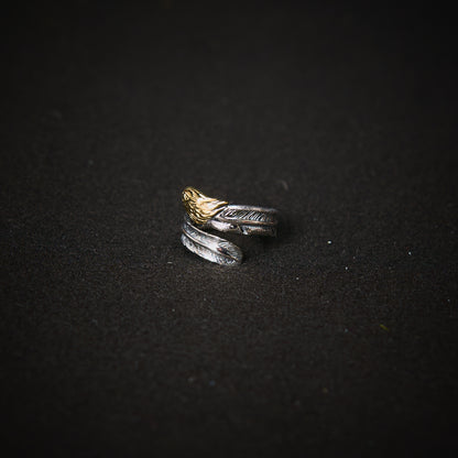 DUSTY EAGLE FEATHER RING