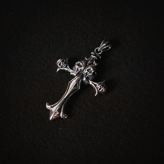 DUSTY SKULL CROSS LOCKET