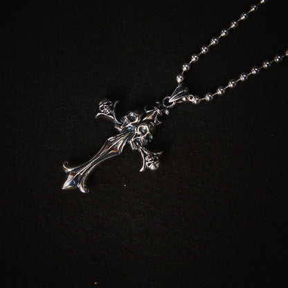 DUSTY SKULL CROSS LOCKET