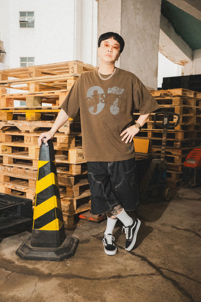 DUSTY WASH NUMBER TEE