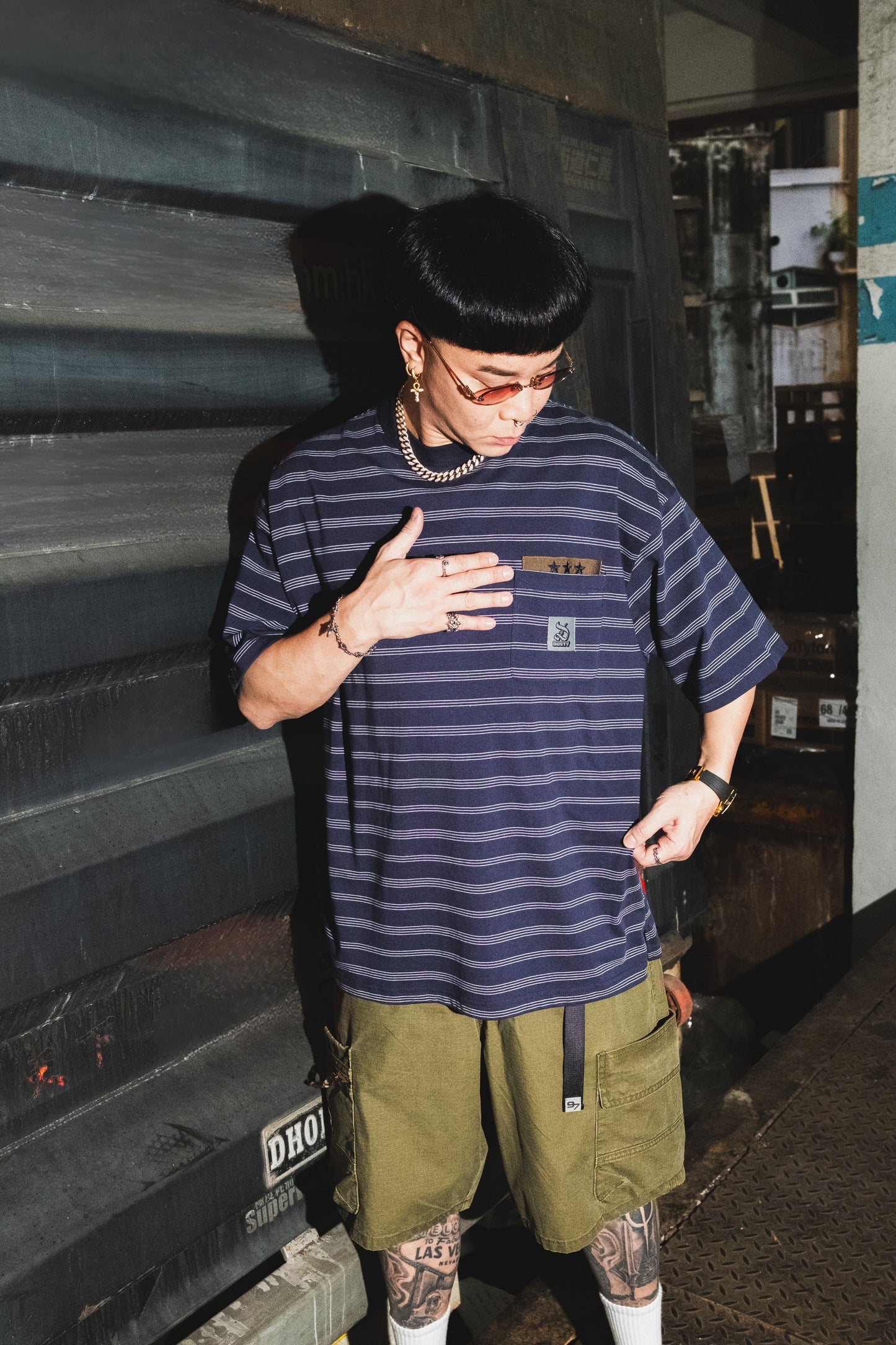 DUSTY STRIPE TEE